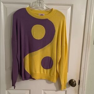 Vibrant Yin Yang Crew Neck Sweater
